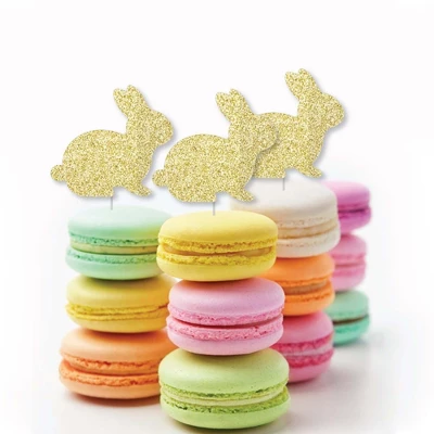 Big Dot Of Happiness Gold Glitter Bunnies - No-Mess Real Gold Glitter Cut-Outs - Easter Confetti - Set Of 24 3 Big Dot Of Happiness Gold Glitter Bunnies - No-Mess Real Gold Glitter Cut-Outs - Easter Confetti - Set Of 24 - Image 3