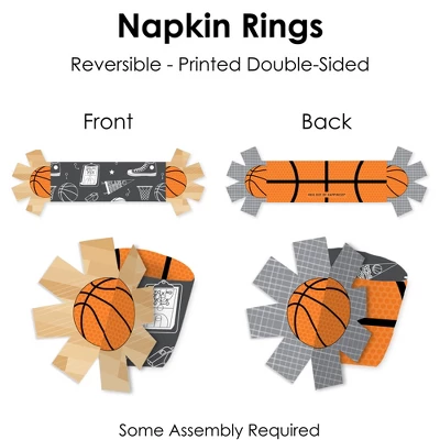 Big Dot Of Happiness Nothin’ But Net - Basketball - Baby Shower Or Birthday Party Paper Napkin Holder - Napkin Rings - Set Of 24 5 Big Dot Of Happiness Nothin’ But Net - Basketball - Baby Shower Or Birthday Party Paper Napkin Holder - Napkin Rings - Set Of 24 - Image 5
