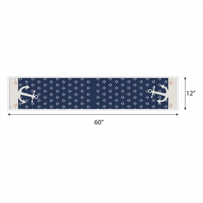 Big Dot Of Happiness Ahoy - Nautical - Petite Baby Shower Or Birthday Party Paper Table Runner - 12 X 60 Inches 2 Big Dot Of Happiness Ahoy - Nautical - Petite Baby Shower Or Birthday Party Paper Table Runner - 12 X 60 Inches - Image 2