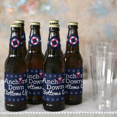 Big Dot Of Happiness Last Sail Before The Veil - Nautical Bridal Shower & Bachelorette Party Décor - 6 Beer Bottle Label Stickers & 1 Carrier 3 Big Dot Of Happiness Last Sail Before The Veil - Nautical Bridal Shower & Bachelorette Party Décor - 6 Beer Bottle Label Stickers & 1 Carrier - Image 3