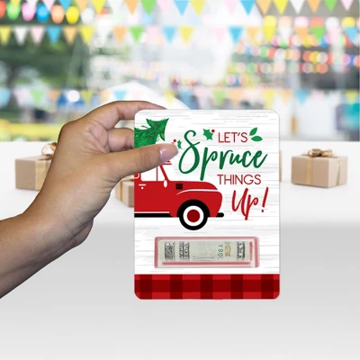 Big Dot Of Happiness Merry Little Christmas Tree - DIY Assorted Red Truck And Car Christmas Party Cash Holder Gift - Funny Money Cards - Set Of 6 6 Big Dot Of Happiness Merry Little Christmas Tree - DIY Assorted Red Truck And Car Christmas Party Cash Holder Gift - Funny Money Cards - Set Of 6 - Image 6