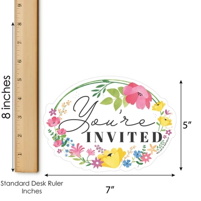 Big Dot Of Happiness Wildflowers - Shaped Fill-In Invitations - Boho Floral Party Invitation Cards With Envelopes - Set Of 12 5 Big Dot Of Happiness Wildflowers - Shaped Fill-In Invitations - Boho Floral Party Invitation Cards With Envelopes - Set Of 12 - Image 5