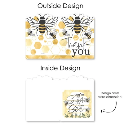 Big Dot Of Happiness Little Bumblebee - Thank You Giant Greeting Card - Big Shaped Jumborific Card - 16.5 X 22 Inches 4 Big Dot Of Happiness Little Bumblebee - Thank You Giant Greeting Card - Big Shaped Jumborific Card - 16.5 X 22 Inches - Image 4