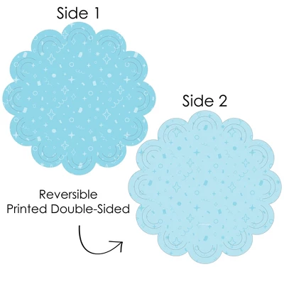 Big Dot Of Happiness Blue Confetti Stars - Simple Party Round Table Decorations - Paper Chargers - Place Setting For 12 2 Big Dot Of Happiness Blue Confetti Stars - Simple Party Round Table Decorations - Paper Chargers - Place Setting For 12 - Image 2