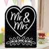 Big Dot Of Happiness Mr. And Mrs. - Black And White Wedding Congratulations Giant Greeting Card - Big Shaped Jumborific Card