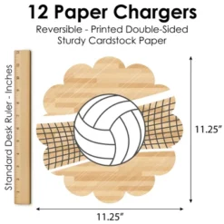 Big Dot Of Happiness Bump, Set, Spike - Volleyball - Baby Shower Or Birthday Party Round Table Decorations - Paper Chargers - Place Setting For 12 -Aurora Party Sales GUEST 7c7a52f1 329a 4582 86fb 50edae0d280a