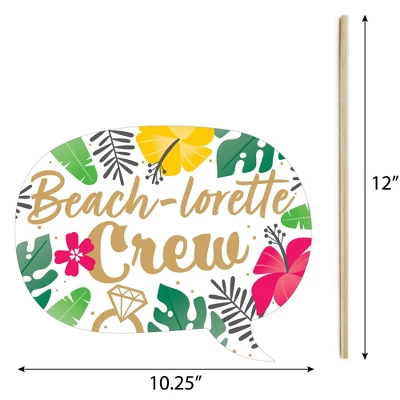 Big Dot Of Happiness Last Luau - Tropical Bachelorette Party And Bridal Shower Photo Booth Props Kit - 20 Count 4 Big Dot Of Happiness Last Luau - Tropical Bachelorette Party And Bridal Shower Photo Booth Props Kit - 20 Count - Image 4