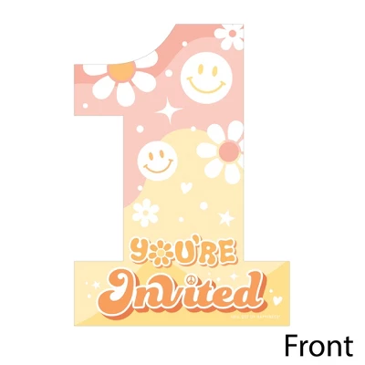 Big Dot Of Happiness Groovy One - Shaped Fill-In Invitations - Boho Hippie First Birthday Party Invitation Cards With Envelopes - Set Of 12 2 Big Dot Of Happiness Groovy One - Shaped Fill-In Invitations - Boho Hippie First Birthday Party Invitation Cards With Envelopes - Set Of 12 - Image 2