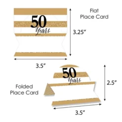 Big Dot Of Happiness We Still Do - 50th Wedding Anniversary - Anniversary Party Tent Buffet Card - Table Setting Name Place Cards - Set Of 24 -Aurora Party Sales GUEST 7d2404e7 2bdd 48f2 9309 0fcae0a59f1f