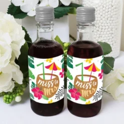 Big Dot Of Happiness Last Luau - Mini Wine Champagne Bottle Label Stickers - Tropical Bachelorette Party Bridal Shower Favor Gift For Women Set Of 16 -Aurora Party Sales GUEST 7d7688d9 3838 4749 8c35 ce4d3edd77ea
