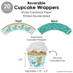 Big Dot Of Happiness Let's Be Mermaids - Baby Shower Or Birthday Party Favors And Cupcake Kit - Fabulous Favor Party Pack - 100 Pieces -Aurora Party Sales GUEST 7d9c0ec6 a82b 4f87 92da 964f048d9907