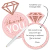 Big Dot Of Happiness Bride Squad - Shaped Thank You Cards - Rose Gold Bridal Shower Bachelorette Party Thank You Note Cards With Envelopes - Set Of 12
