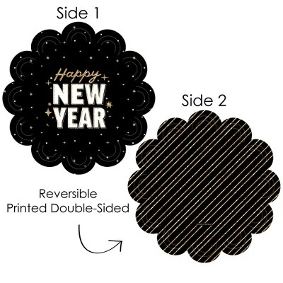 Big Dot Of Happiness Hello New Year - NYE Party Round Table Decorations - Paper Chargers - Place Setting For 12 2 Big Dot Of Happiness Hello New Year - NYE Party Round Table Decorations - Paper Chargers - Place Setting For 12 - Image 2