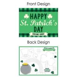 Big Dot Of Happiness St. Patrick's Day - Paper Saint Patty's Day Party Coloring Sheets - Activity Placemats - Set Of 16 -Aurora Party Sales GUEST 7ddd6c19 9c7d 466e b39f 20a0ce8ad775