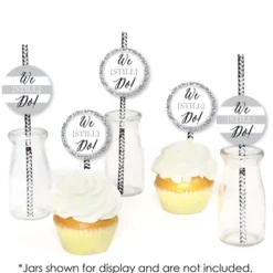 Big Dot Of Happiness We Still Do Paper Straw Decor - Wedding Anniversary Party Striped Decorative Straws - Set Of 24 -Aurora Party Sales GUEST 7e042c6a fa41 48a3 90a1 f3a13b78f5c3