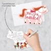 Big Dot Of Happiness Run Wild Horses - Shaped Fill-In Invitations - Pony Birthday Party Invitation Cards With Envelopes - Set Of 12