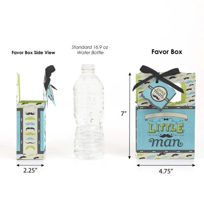 Big Dot Of Happiness Dashing Little Man Mustache - Baby Shower Or Birthday Party Favor Boxes - Set Of 12 1 Big Dot Of Happiness Dashing Little Man Mustache - Baby Shower Or Birthday Party Favor Boxes - Set Of 12
