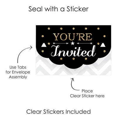 Big Dot Of Happiness Tassel Worth The Hassle - Gold - Fill-In Cards - Graduation Party Fold And Send Invitations - Set Of 8 4 Big Dot Of Happiness Tassel Worth The Hassle - Gold - Fill-In Cards - Graduation Party Fold And Send Invitations - Set Of 8 - Image 4