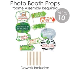 Big Dot Of Happiness Jungle Party Animals - Banner And Photo Booth Decor - Safari Zoo Birthday Party Or Baby Shower Supplies Kit - Doterrific Bundle -Aurora Party Sales GUEST 7eb2d282 612a 42ee b99d 60ab11e11998