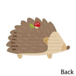 Big Dot Of Happiness Forest Hedgehogs - Shaped Fill-In Invitations - Woodland Birthday Party Or Baby Shower Invitation Cards With Envelopes - 12 Ct -Aurora Party Sales GUEST 7ef9ff32 03dd 439e b69f 595e23a09d3f