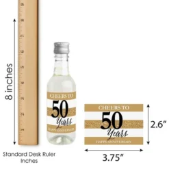Big Dot Of Happiness We Still Do - 50th Wedding Anniversary - Mini Wine And Champagne Bottle Label Stickers - Anniversary Party Favor Gift - Set Of 16 -Aurora Party Sales GUEST 7f5b6cef 4893 4fa0 a540 c1b2cf21f6d4