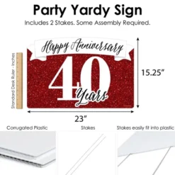 Big Dot Of Happiness We Still Do - 40th Wedding Anniversary - Anniversary Party Yard Sign Lawn Decorations-Happy Anniversary 40 Years Party Yardy Sign -Aurora Party Sales GUEST 7f6392fd 08c5 4051 aaf7 64dbf32828a2