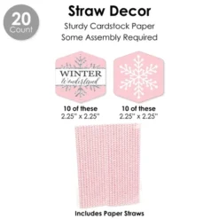 Big Dot Of Happiness Pink Winter Wonderland - Holiday Snowflake Birthday Party And Baby Shower Cupcake Kit Fabulous Favor Party Pack 100 Pc -Aurora Party Sales GUEST 7fb379e4 86b2 4068 bb3b 4336af7a46d5