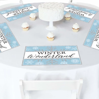 Big Dot Of Happiness Winter Wonderland - Party Table Decorations - Snowflake Holiday Party And Winter Wedding Placemats - Set Of 16 1 Big Dot Of Happiness Winter Wonderland - Party Table Decorations - Snowflake Holiday Party And Winter Wedding Placemats - Set Of 16