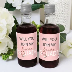 Big Dot Of Happiness Will You Join My Bride Squad? - Mini Wine And Champagne Bottle Label Stickers - Rose Gold Bridesmaid Party Favor Gift - 16 Ct -Aurora Party Sales GUEST 7ff020df 2b3c 4489 bf99 c80e9c950e63