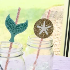 Big Dot Of Happiness Let's Be Mermaids Paper Straw Decor - Baby Shower Or Birthday Party Striped Decorative Straws - Set Of 24 -Aurora Party Sales GUEST 805e0c73 2e34 4ee0 b56d e832abc2d7eb