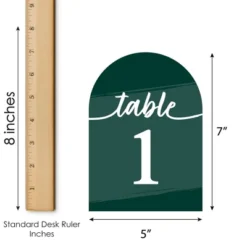 Big Dot Of Happiness Emerald Elegantly Simple - Wedding Receptions, Parties Or Events Double-Sided 5 X 7 Inches Cards - Table Numbers - 1-20 -Aurora Party Sales GUEST 80896ae0 e780 481b a2d9 cf1cff28a7f4