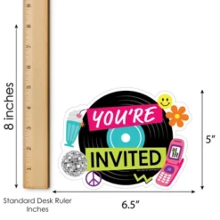 Big Dot Of Happiness Through The Decades - Shaped Fill-In Invitations - 50s, 60s, 70s, 80s, And 90s Party Invitation Cards With Envelopes - Set Of 12 -Aurora Party Sales GUEST 80acab36 f8c8 498f 92bf e457f493188e