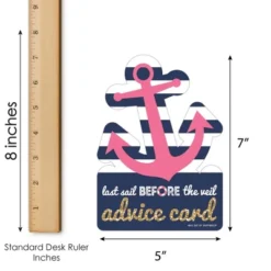 Big Dot Of Happiness Last Sail Before The Veil - Anchor Wish Card Nautical Bachelorette Party Activities - Shaped Advice Cards Game - Set Of 20 -Aurora Party Sales GUEST 81177e61 2e7a 415f b3dd ff2daec242f6