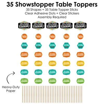 Big Dot Of Happiness Still Got Class - High School Reunion Party Centerpiece Sticks - Showstopper Table Toppers - 35 Pieces 4 Big Dot Of Happiness Still Got Class - High School Reunion Party Centerpiece Sticks - Showstopper Table Toppers - 35 Pieces - Image 4