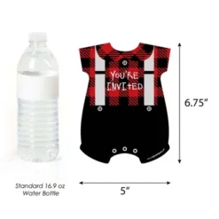 Big Dot Of Happiness Lumberjack - Baby Bodysuit - Shaped Fill-in Invites - Baby Shower Or 1st Birthday Party Invite Cards With Envelopes - Set Of 12 -Aurora Party Sales GUEST 814e3452 01e6 4ce4 b28c 6c724ba43462