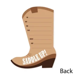 Big Dot Of Happiness Western Hoedown - Shaped Fill-In Invitations - Wild West Cowboy Party Invitation Cards With Envelopes - Set Of 12 -Aurora Party Sales GUEST 815c3195 d116 4121 8030 3588037db5f6