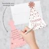 Big Dot Of Happiness Pink Rose Gold Birthday - Shaped Thank You Cards - Happy Birthday Party Thank You Note Cards With Envelopes - Set Of 12