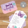 Big Dot Of Happiness Beautiful Butterfly - Fill-In Cards - Floral Baby Shower Or Birthday Party Fold And Send Invitations - Set Of 8