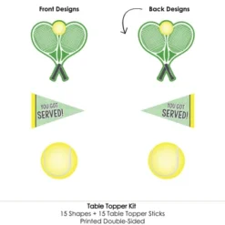 Big Dot Of Happiness You Got Served - Tennis - Baby Shower Or Tennis Ball Birthday Party Centerpiece Sticks - Table Toppers - Set Of 15 -Aurora Party Sales GUEST 82b3a944 f1e0 4420 9075 3240bb5919f7