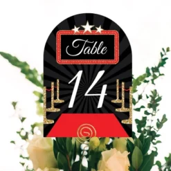 Big Dot Of Happiness Red Carpet Hollywood - Movie Night Party Double-Sided 5 X 7 Inches Cards - Table Numbers - 1-20 -Aurora Party Sales GUEST 832b350d 40b7 418a bff0 c1affae0e395