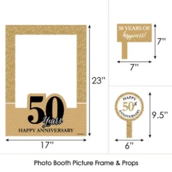 Big Dot Of Happiness We Still Do - 50th Wedding Anniversary Selfie Photo Booth Picture Frame & Props - Printed On Sturdy Material -Aurora Party Sales GUEST 83388cff 431a 40e4 a9db 48da538cfb70