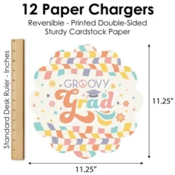 Big Dot Of Happiness Groovy Grad - Hippie Graduation Party Round Table Decorations - Paper Chargers - Place Setting For 12 -Aurora Party Sales GUEST 83567ac1 2ad3 466b b2ef f3409c181b18