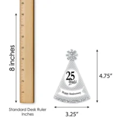 Big Dot Of Happiness We Still Do - 25th Wedding Anniversary - Mini Cone Anniversary Party Hats - Small Little Party Hats - Set Of 8 -Aurora Party Sales GUEST 83a9e68e 5b36 4792 8c35 b9d261b3f24d