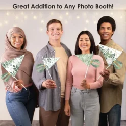 Big Dot Of Happiness Boho Botanical - Triangle Greenery Party Photo Props - Pennant Flag Centerpieces - Set Of 20 -Aurora Party Sales GUEST 83adad33 e899 49e3 9ad0 a0544fd503b3