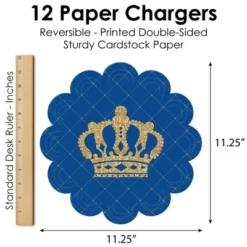 Big Dot Of Happiness Royal Prince Charming - Baby Shower Or Birthday Party Round Table Decorations - Paper Chargers - Place Setting For 12 -Aurora Party Sales GUEST 83f75fef 535a 4eff 947a 0278d4220bd1