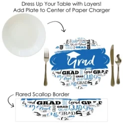 Big Dot Of Happiness Blue Grad - Best Is Yet To Come - Royal Blue Graduation Party Round Table Decorations - Paper Chargers - Place Setting For 12 -Aurora Party Sales GUEST 842dbcb5 d65a 44b0 ba18 f215d378dd6a