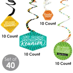 Big Dot Of Happiness Still Got Class - High School Reunion Party Hanging Decor - Party Decoration Swirls - Set Of 40 -Aurora Party Sales GUEST 842f72dd 42db 444a b393 3987ae689964