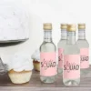 Big Dot Of Happiness Bride Squad - Mini Wine & Champagne Bottle Label Stickers - Rose Gold Bridal Shower Or Bachelorette Party Favor Gift - Set Of 16