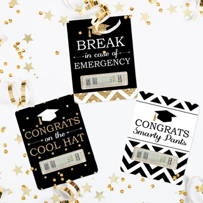 Big Dot Of Happiness Tassel Worth The Hassle - Gold - DIY Assorted Graduation Cash Holder Gift - Funny Money Cards - Set Of 6 6 Big Dot Of Happiness Tassel Worth The Hassle - Gold - DIY Assorted Graduation Cash Holder Gift - Funny Money Cards - Set Of 6 - Image 6