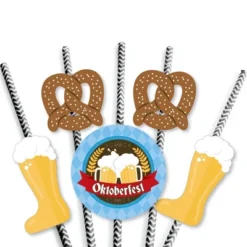 Big Dot Of Happiness Oktoberfest - Paper Straw Decor - Beer Festival Striped Decorative Straws - Set Of 24 -Aurora Party Sales GUEST 849b8331 ad44 4e7a ba9f 9f884ec8afc4